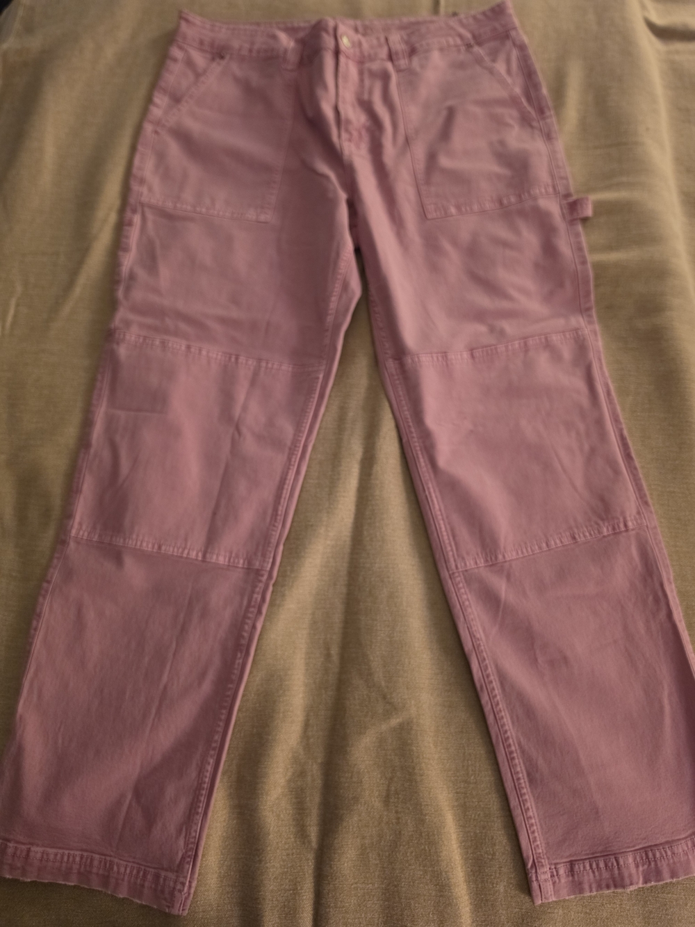 American Eagle Outfitters Mauve Straight-Leg Utility Jeans
